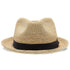 Walrus Hats Crocheted Raffia Straw Fedora Hat w/ Band